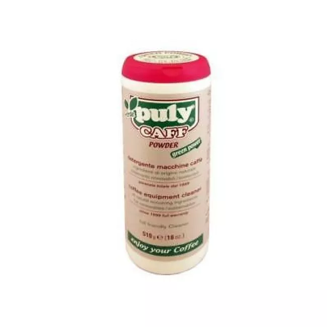 Puly CAFF Verde 510g kávégép tisztítópor csomagolása