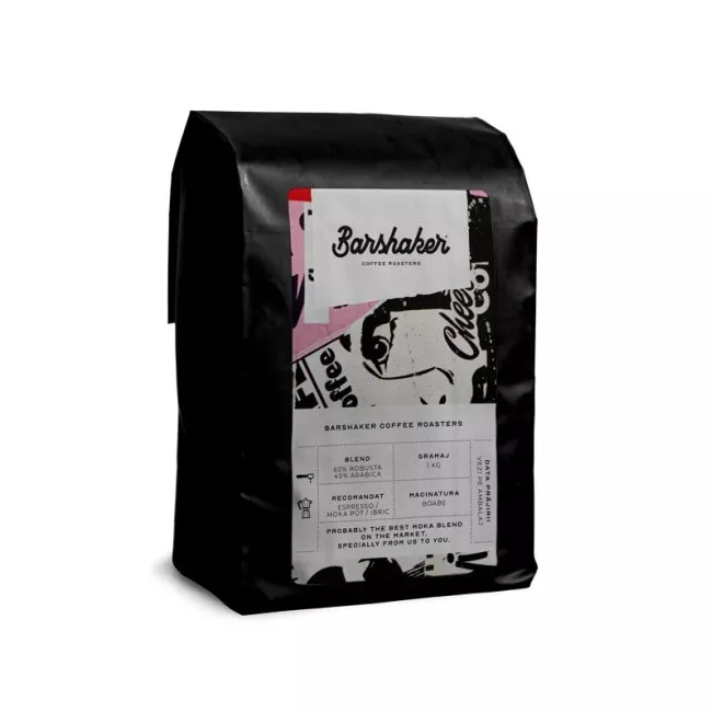 Barshaker Coffee Roasters Neapolitan Dream Moka Miscela kávé csomagolása, 1kg kiszerelés