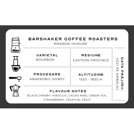 Barshaker Coffee Roasters - Rwanda - Humure - Anaerobic Natural - Omniroast - 250g