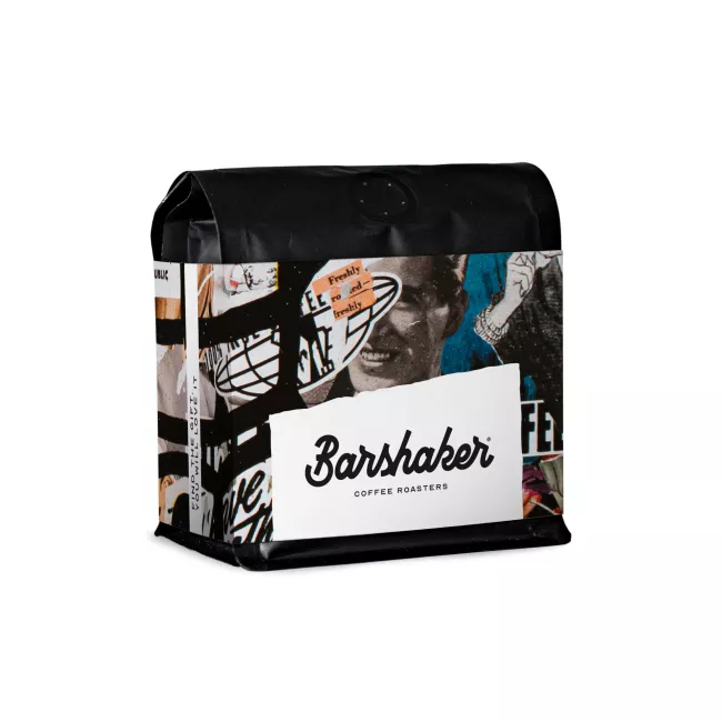 Barshaker Coffee Roasters Rwanda Humure szemes kávé csomagolása, 250g