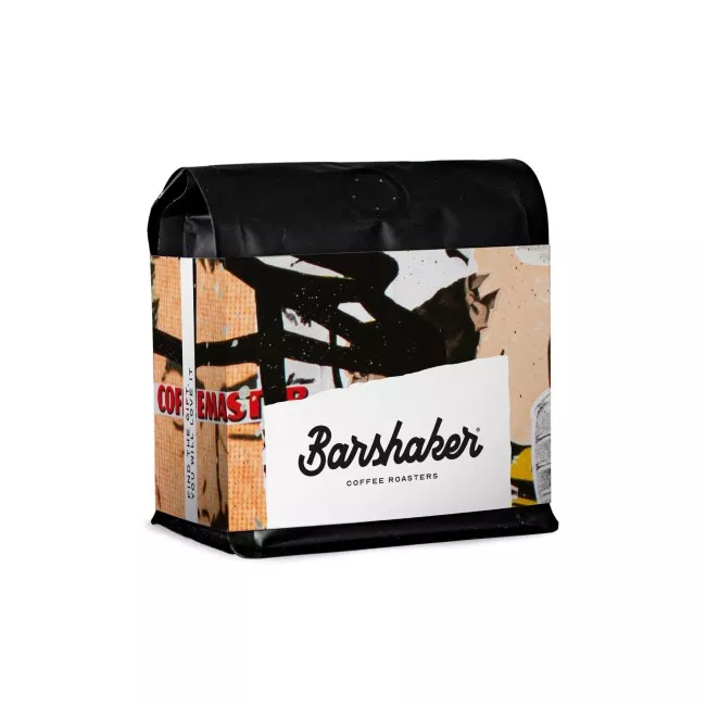 Barshaker Coffee Roasters Indonézia Sadayana West Java Anaerobic Honey Omniroast szemes kávé 250g csomagolása
