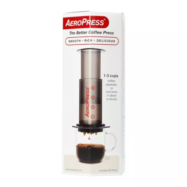AeroPress® by Aerobie Inc kávéfőző papírszűrőkkel és tartozékokkal