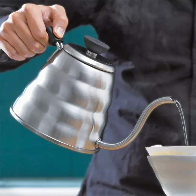 Hario V60 Buono rozsdamentes acél kávéfőző kanna 1,2 literes kiszerelésben