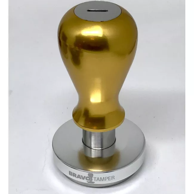 Bravo Tamper 57.5mm arany fém markolatú kávétömörítő