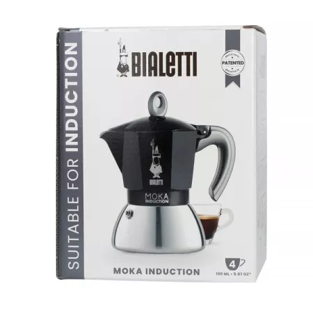 Kotyogós kávéfőző - Bialetti Moka Induction 4tz - Fekete