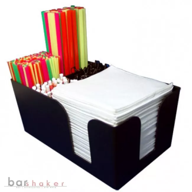 Barshaker Bar Caddy fekete bár organizer öt rekesszel