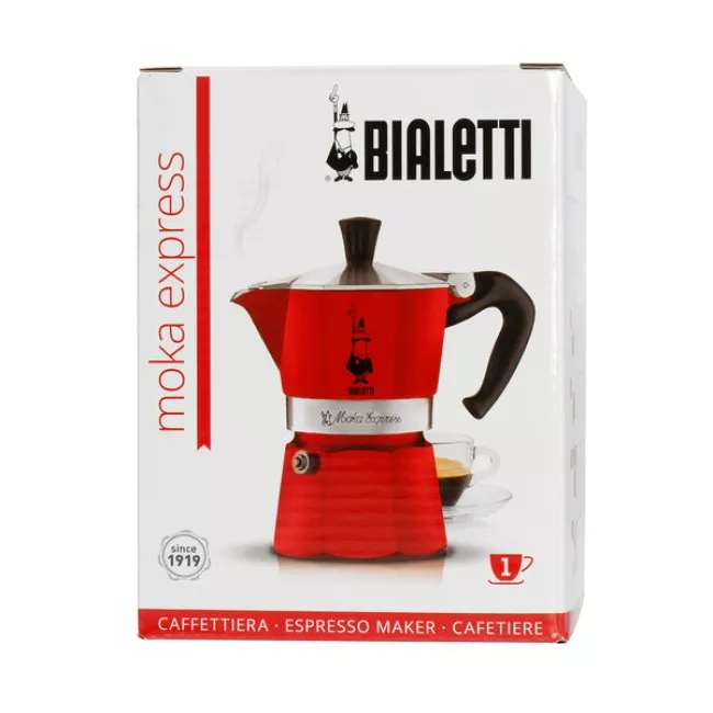 Bialetti Moka Express 1tz Piros kotyogós kávéfőző