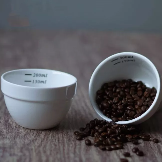 Cupping Bowl fehér porcelán csésze 200ml kávékóstoláshoz