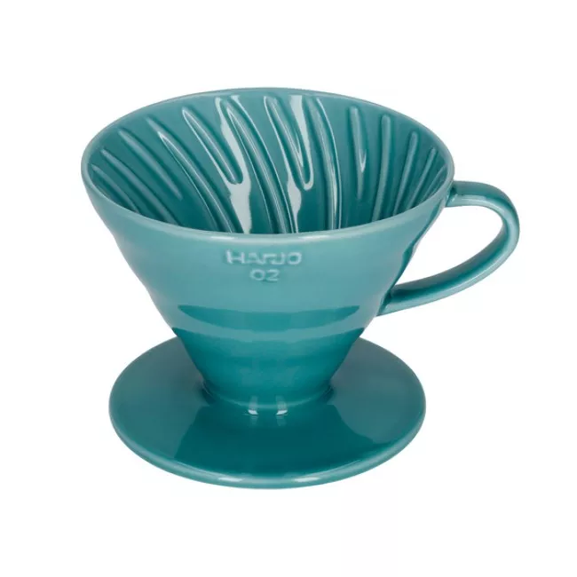 Hario V60-02 kerámia kávéfilter türkizzöld színben