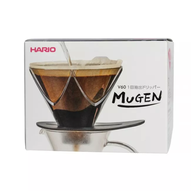 Hario V60 Mugen 02 fekete pourover dripper kávékészítő eszköz