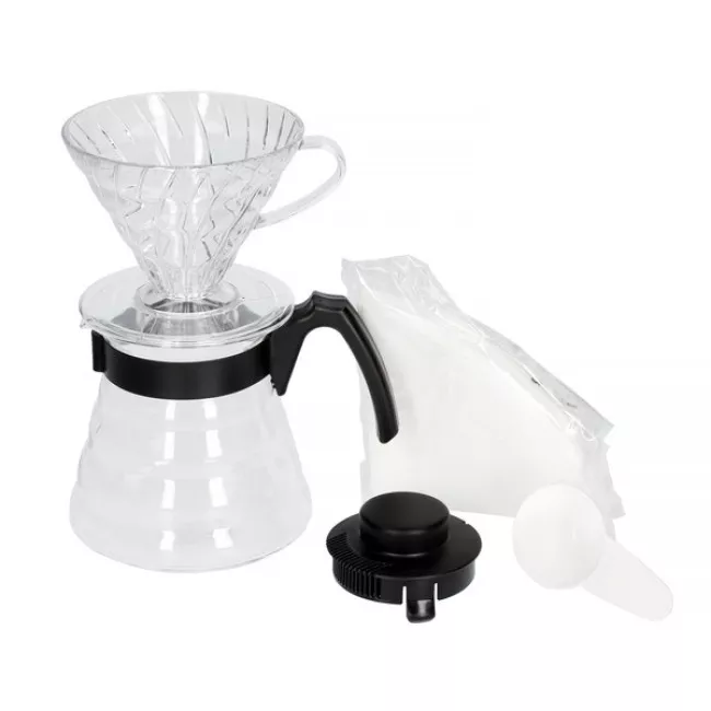 HARIO V60 Pour Over Kit kávéfőző szett fekete színben