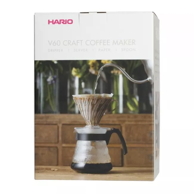 HARIO V60 Pour Over Kit kávéfőző szett fekete színben