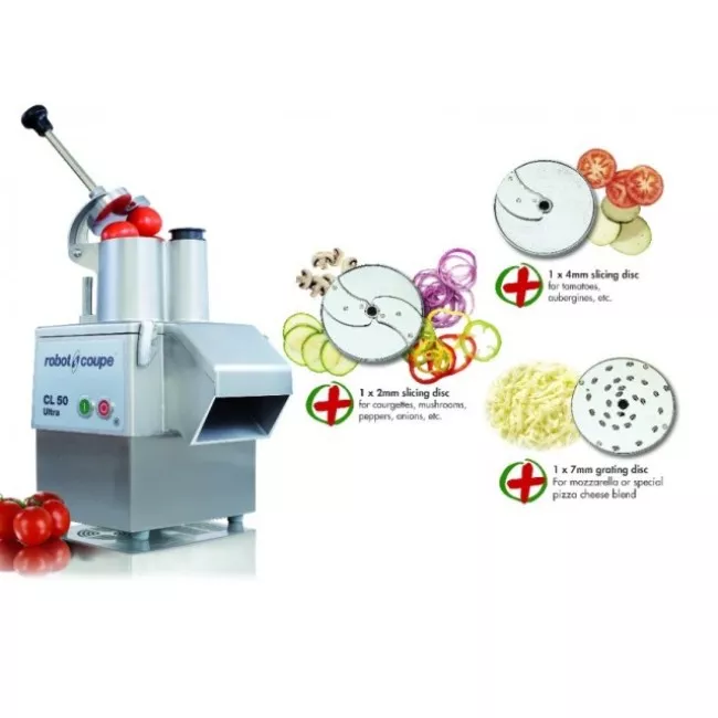 Robot Coupe CL50 Ultra zöldségfeldolgozó robot pizzához, rozsdamentes acél kivitelben