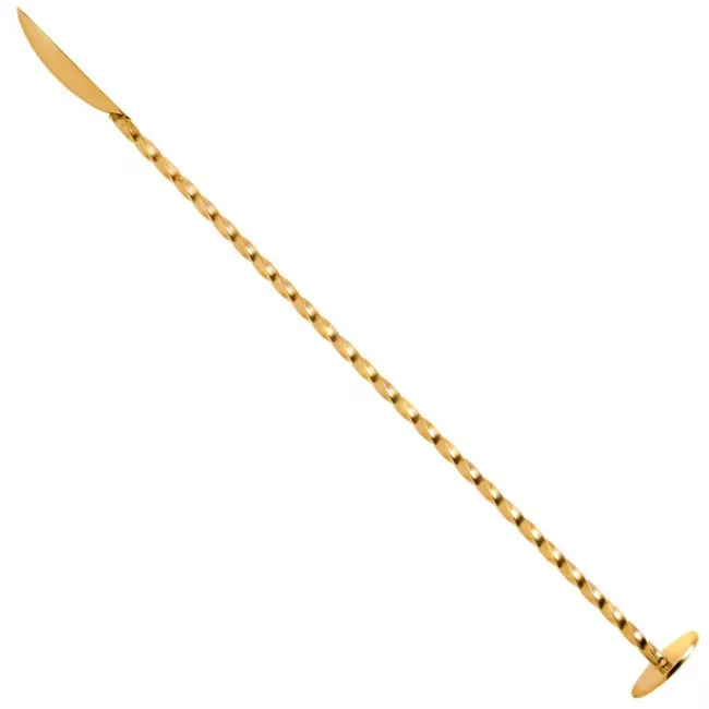 Urban Bar arany bárkanál korong véggel, 27 cm hosszú