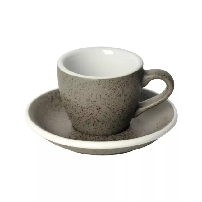 Loveramics Egg espresso csésze 80 ml Granite színben csészealjjal