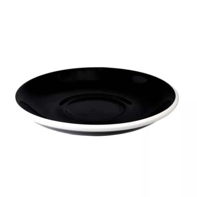 Loveramics Egg Flat White fekete porcelán csésze csészealjjal
