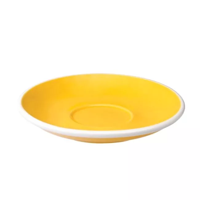 Loveramics Egg Flat White csésze 150 ml sárga színben, alátéttel