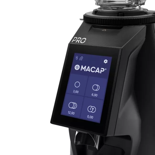 Macap MI40 Pro 65mm fehér instant kávédaráló érintőképernyős kijelzővel