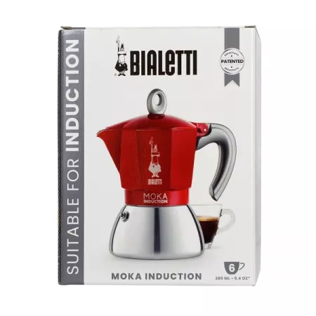 Moka kávéfőző - Bialetti Moka Induction 6tz - Piros