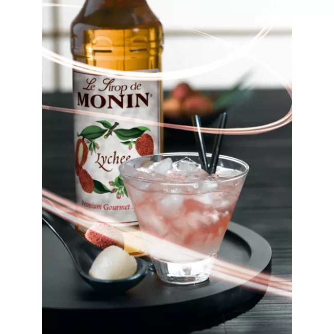 Monin Lychee koktélszirup 0.7 literes üvegben