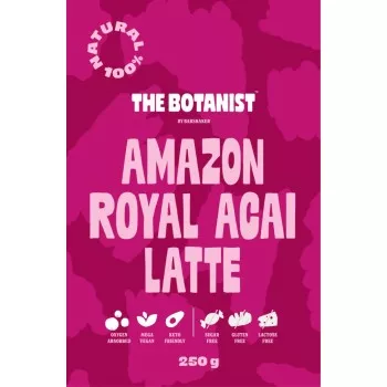 Amazon Royal Acai Latte – Vegán és Keto – Hozzáadott Cukor Nélkül – The Botanist (250g)