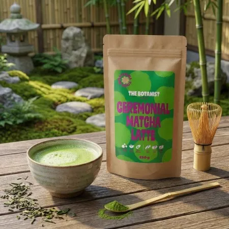 Superfood Matcha Latte – Vegán & Keto – Hozzáadott Cukor Nélkül – The Botanist (250g)