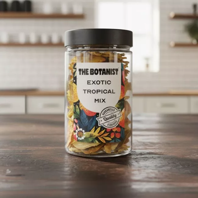 The Botanist by Barshaker Exotic Tropical Mix 200g szárított trópusi gyümölcskeverék mangóval, ananásszal, kiwivel és kakival