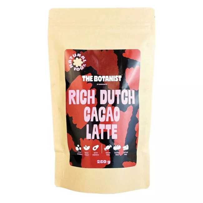 Rich Dutch Cacao Latte por csomagolása – The Botanist vegán keto forró csokoládé