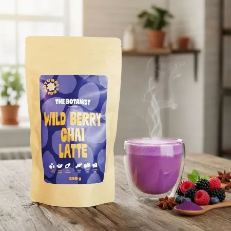 Wild Berry Chai Latte – Vegán & Keto – Hozzáadott Cukor Nélkül – The Botanist (250g)
