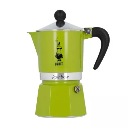 Bialetti Moka Pot Rainbow - Zöld 3 személyes