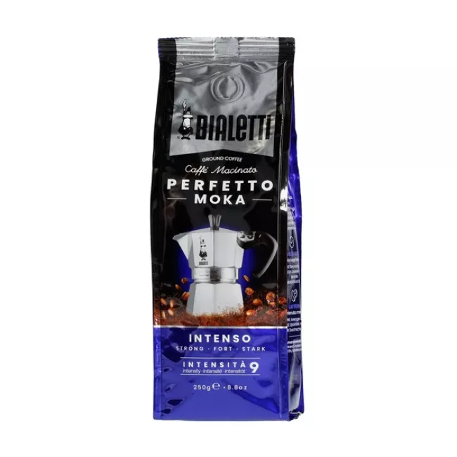 Bialetti Perfetto Moka Intenso 250g őrölt kávé csomagolása