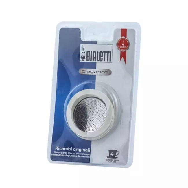 Bialetti szűrő és tömítés inox kávéfőzőhöz 6tz kiszerelésben