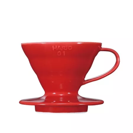 HARIO V60 Kerámia Kávécsöpögtető TIP-01, Piros