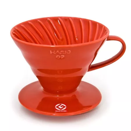 HARIO Coffee Dripper Ceramic V60 TIP-02 Red