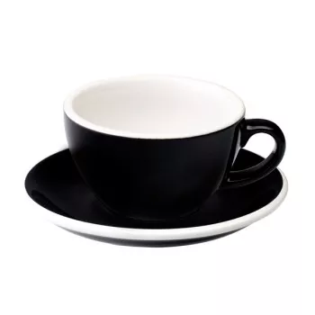 Loveramics Egg - Flat White Csésze 150 ml - Black