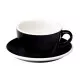 Loveramics Egg Flat White fekete porcelán csésze csészealjjal