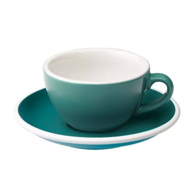 Loveramics Egg Flat White csésze 150 ml türkiz színben csészealjjal