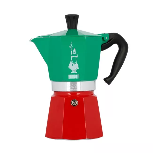 Bialetti Moka Express 6 csészés kotyogós kávéfőző Italia mintás kivitelben