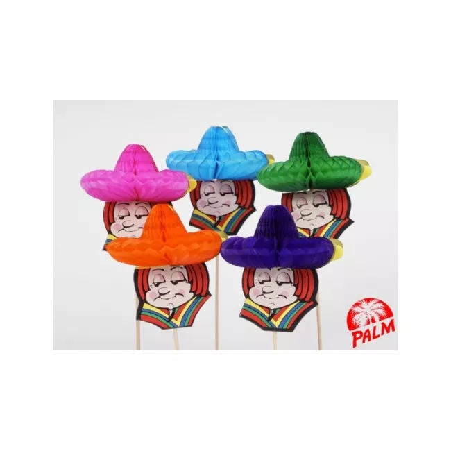 Dekor fogpiszkáló 19 cm Mexican 3D mintával, 100 db/csomag