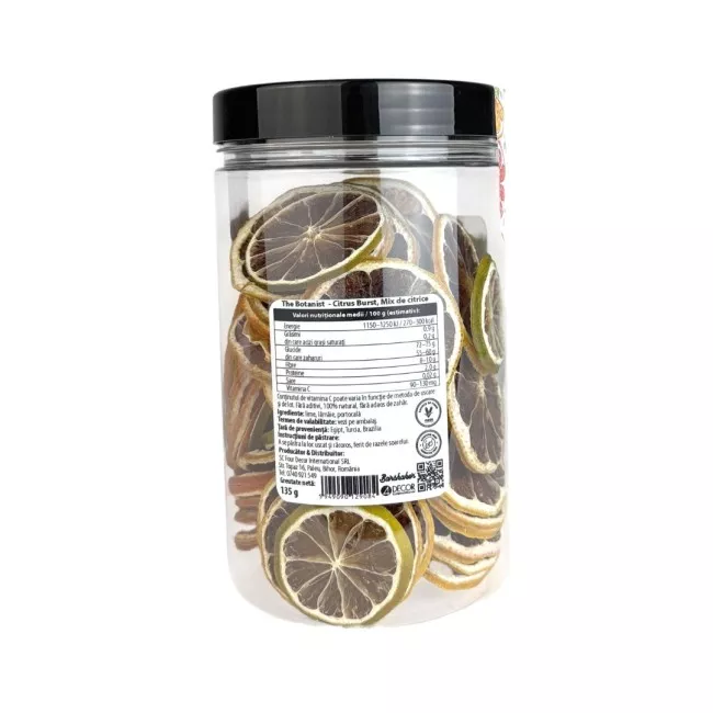 Citrus Burst szárított citrusmix műanyag tégelyben - The Botanist by Barshaker
