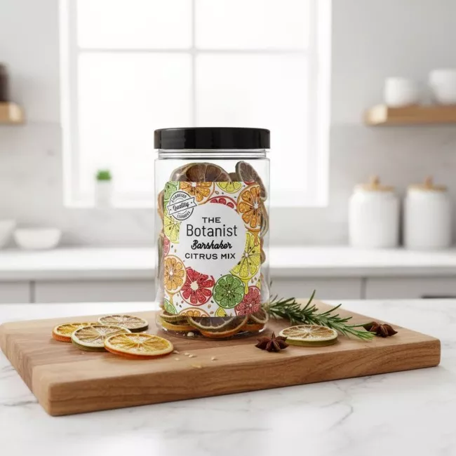 Citrus Burst szárított citrusmix műanyag tégelyben - The Botanist by Barshaker