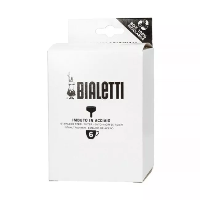 Bialetti inox tölcsér 6 személyes kotyogós kávéfőzőhöz