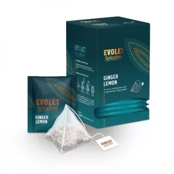 Evolet Selection Ginger Lemon tea - piramis alakú, 25 x 2,25g
