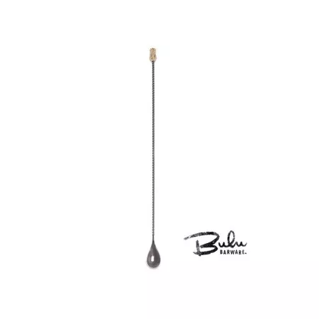 Cocktail Kingdom - Bulu bárkanál ananász formájú véggel, gunmetal színben arany heggyel, 33,5 cm