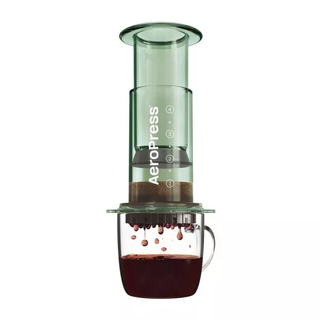 AeroPress Clear Green átlátszó zöld kávéfőző limitált kiadásban