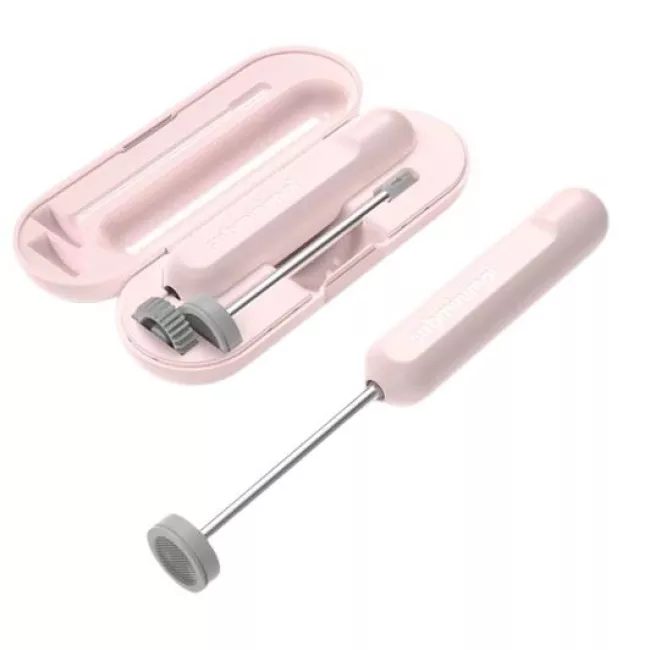 Subminimal NanoFoamer GO Rose hordozható tejhabosító utazótokkal