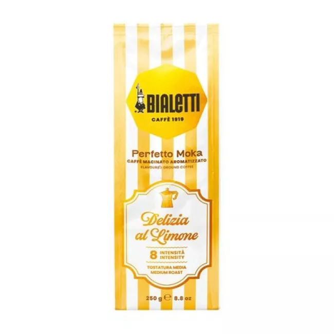 Bialetti Perfetto Moka Delizia al Limone őrölt kávé 250 g csomagolása