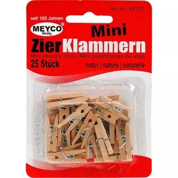 Natúr mini facsipesz - 2,5 cm - 25 db-os szett