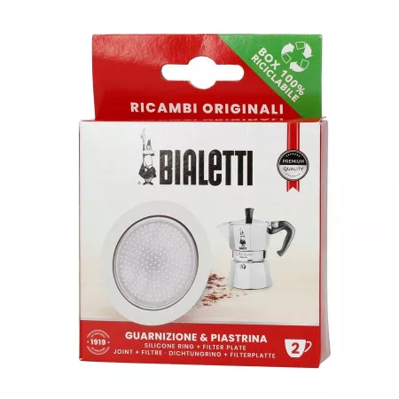 Bialetti szűrő és gumitömítés alumínium kávéfőzőhöz - 2 személyes - Moka Induction/Moka Express