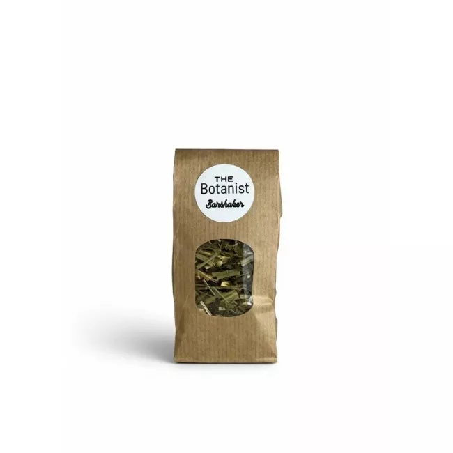 Ginger Zen tea csomagolása a The Botanist márkától, zöld tea gyömbérrel és citrusjegyekkel